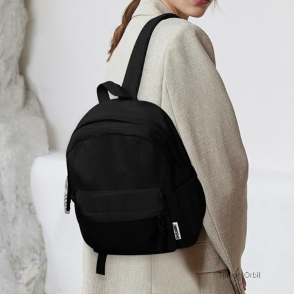 Lightweight Corduroy Backpack, Multi Compartment … - image 2